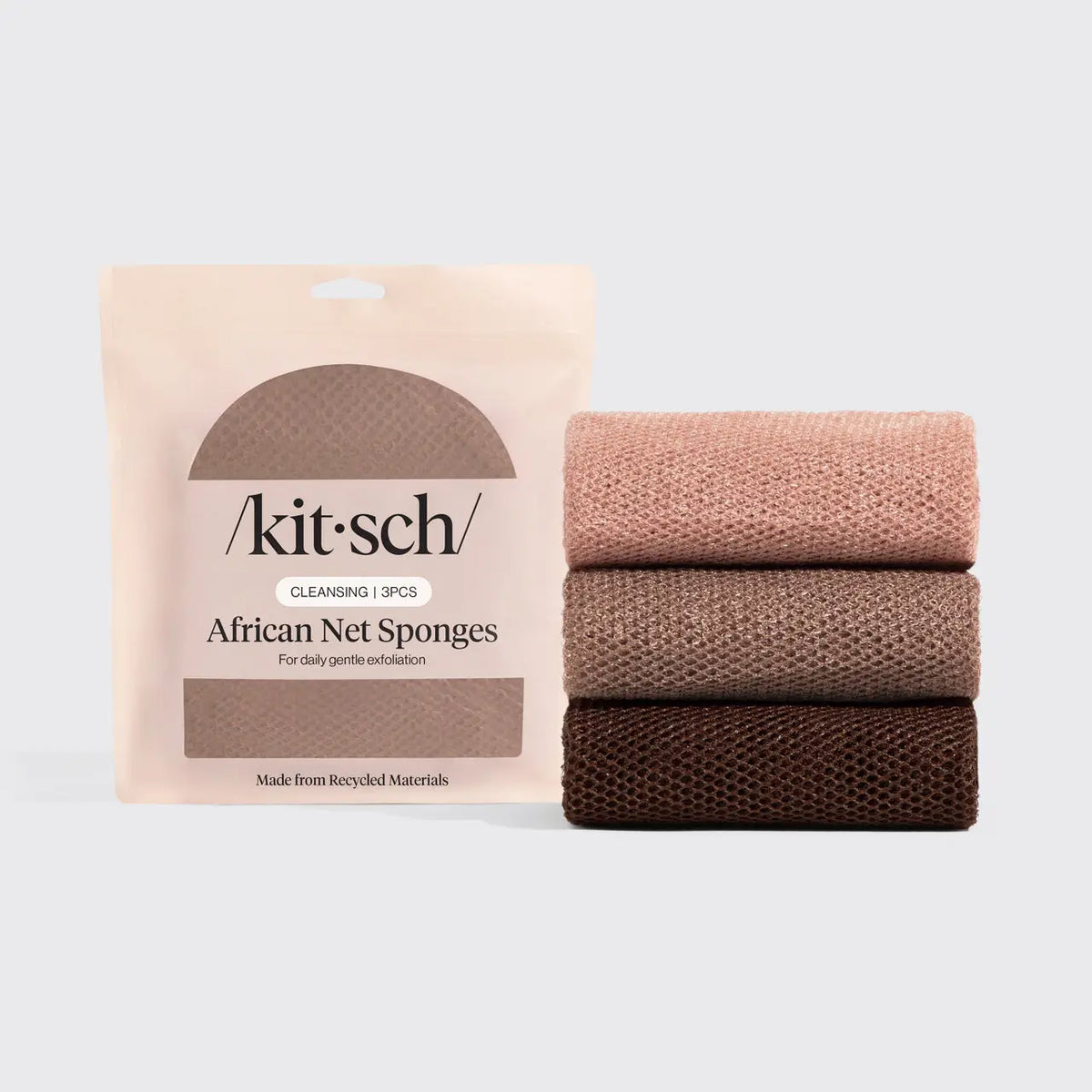 Kitsch Rosewood African Net Sponges-3pc