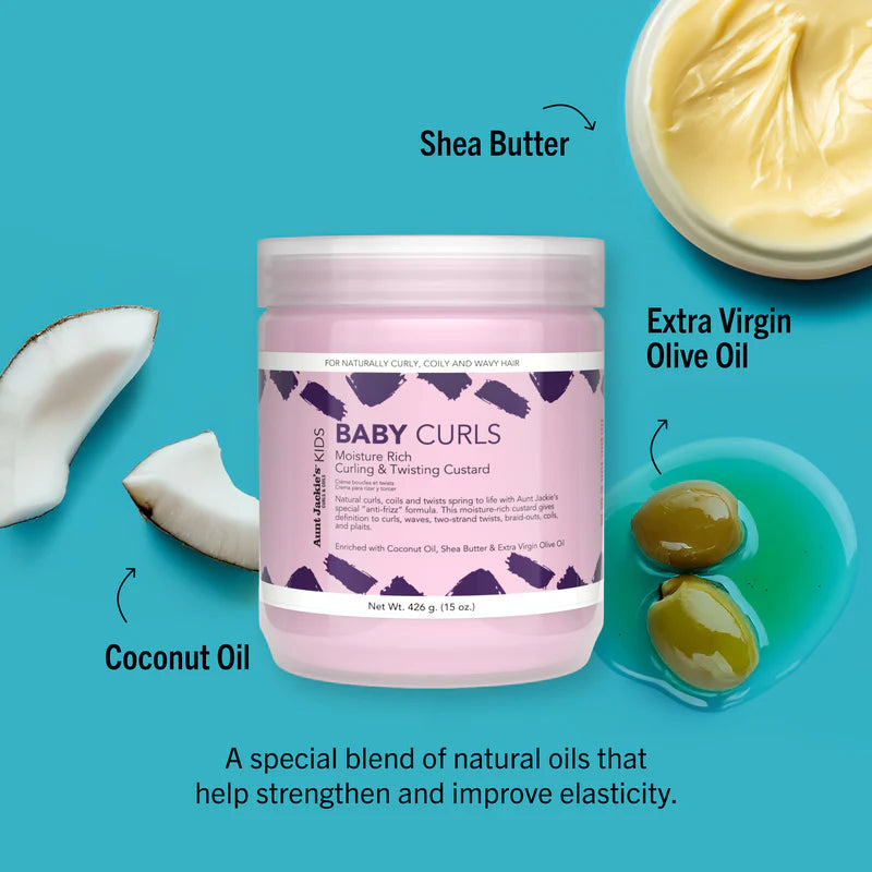 Aunt Jackie's Kids Baby Curls Moisture Rich Curling & Twisting Custard 15oz