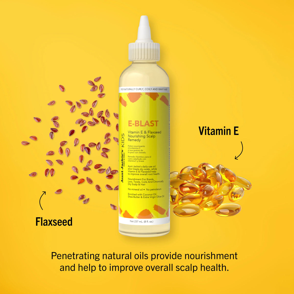 Aunt Jackie's Kids E-Blast Vitamin E & Flaxseed Nourishing Scalp Remedy 8oz