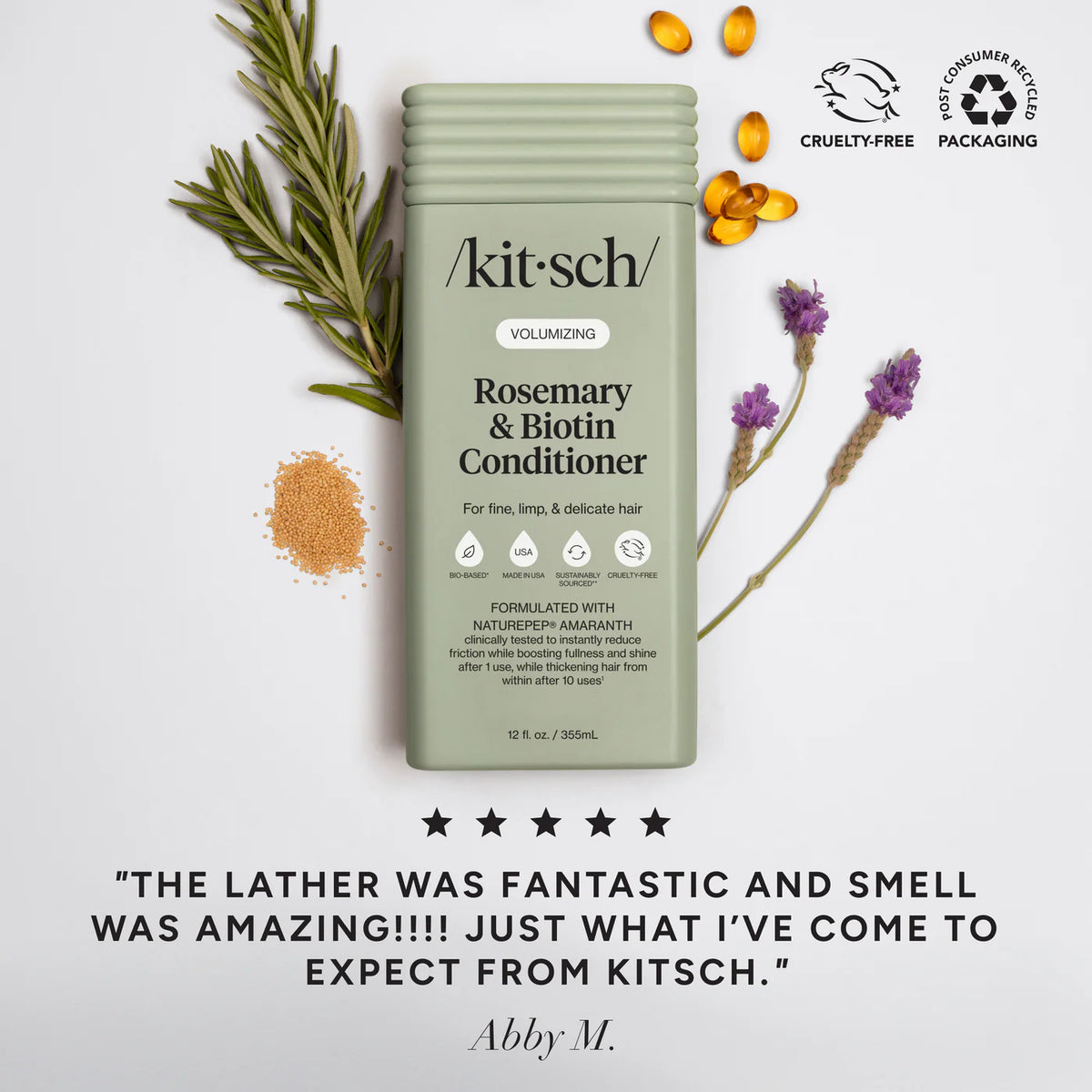 Kitsch Rosemary & Biotin Volumizing Shampoo & Conditioner Combo