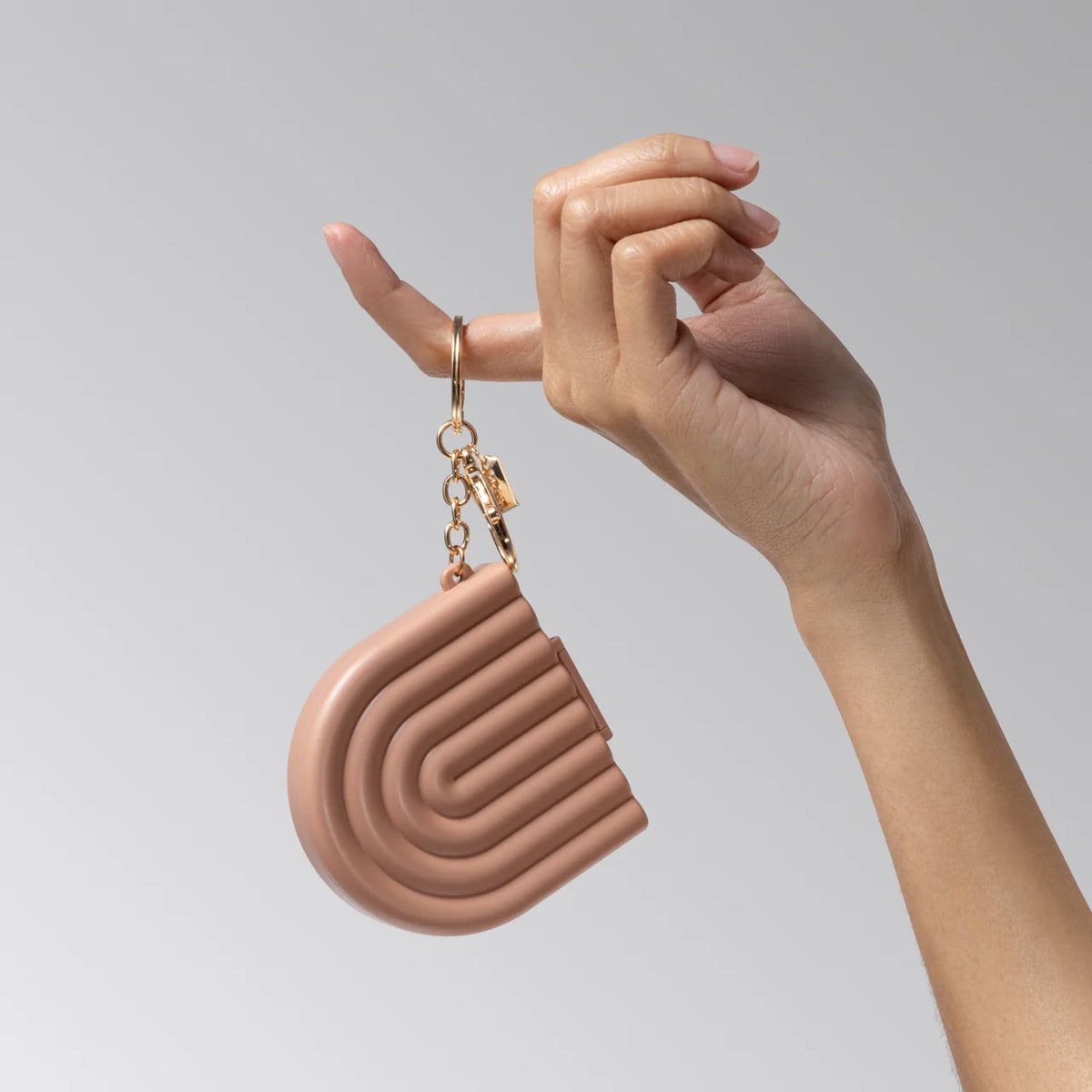 Kitsch LED Compact Mirror Keychain- Terracotta