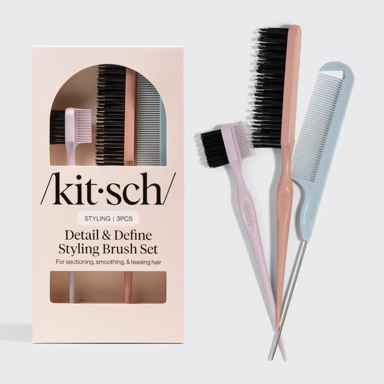 define brush 4点セット Kitsch Detail & Define Styling Brush Set – Curl Care