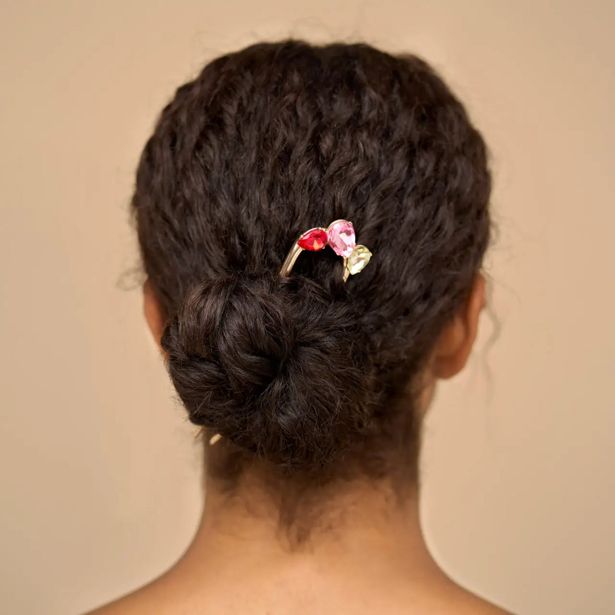 Kitsch Metal Gemstone French Hair Pin