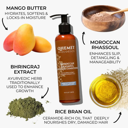 Qhemet Biologics Moroccan Rhassoul Replenish Conditioner 7.8oz