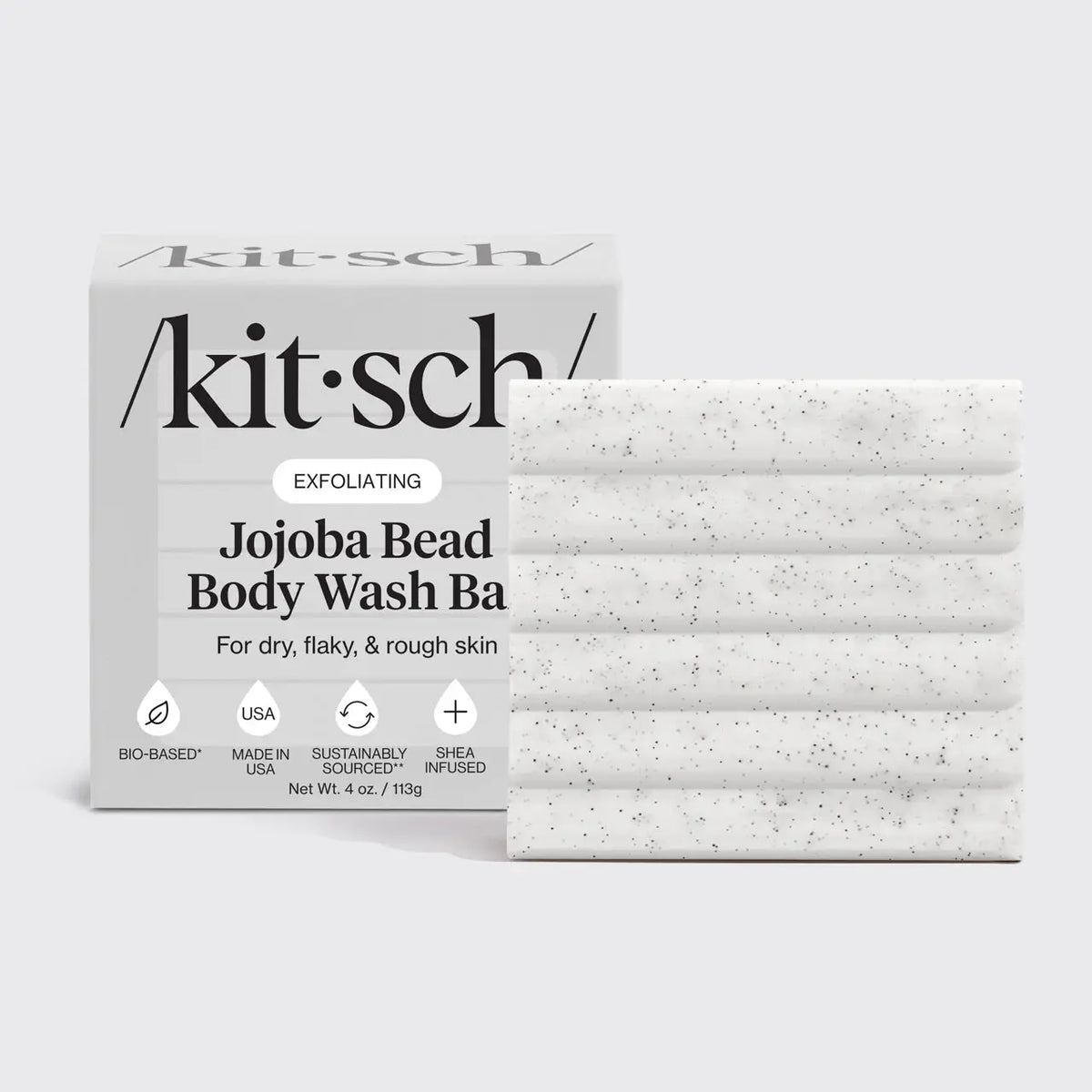Kitsch Jojoba Bead Exfoliating Body Wash Bar 4oz