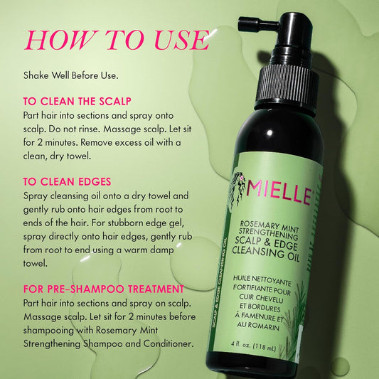 Mielle Organics Rosemary Mint Strengthening Scalp & Edge Cleansing Oil