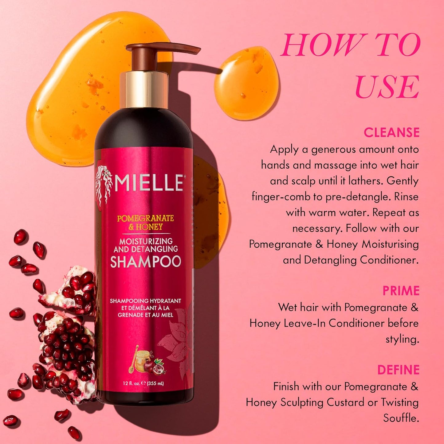 Mielle Organics Pomegranate & Honey Moisturizing and Detangling Shampoo