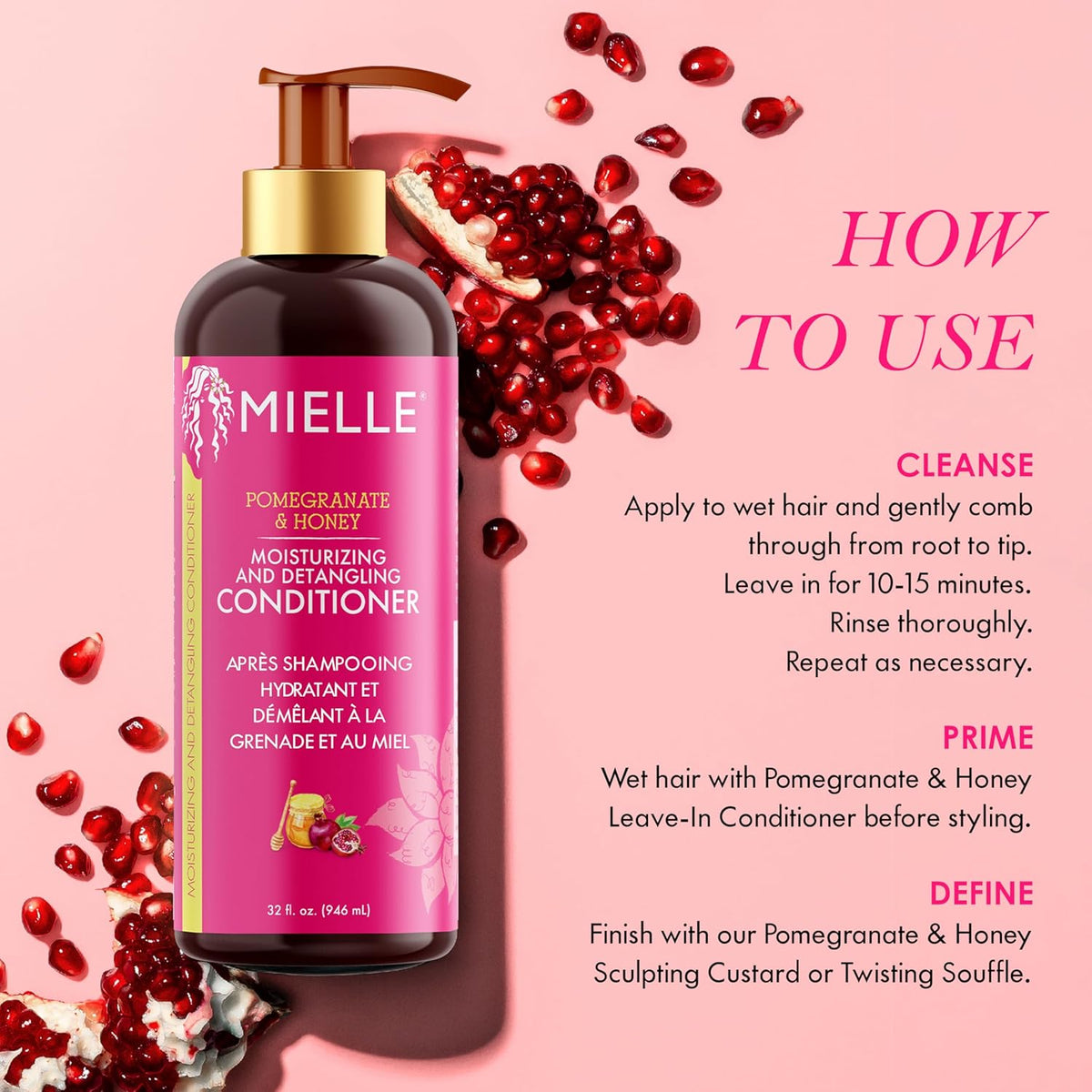 Mielle Pomegranate & Honey Moisturising and Detangling Conditioner 12oz