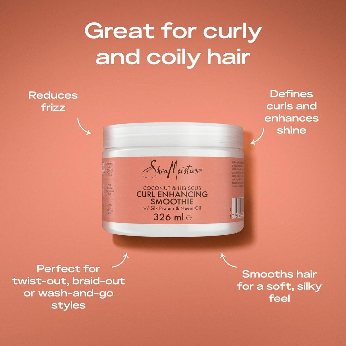 Shea Moisture Coconut & Hibiscus Curl Enhancing Smoothie 12oz