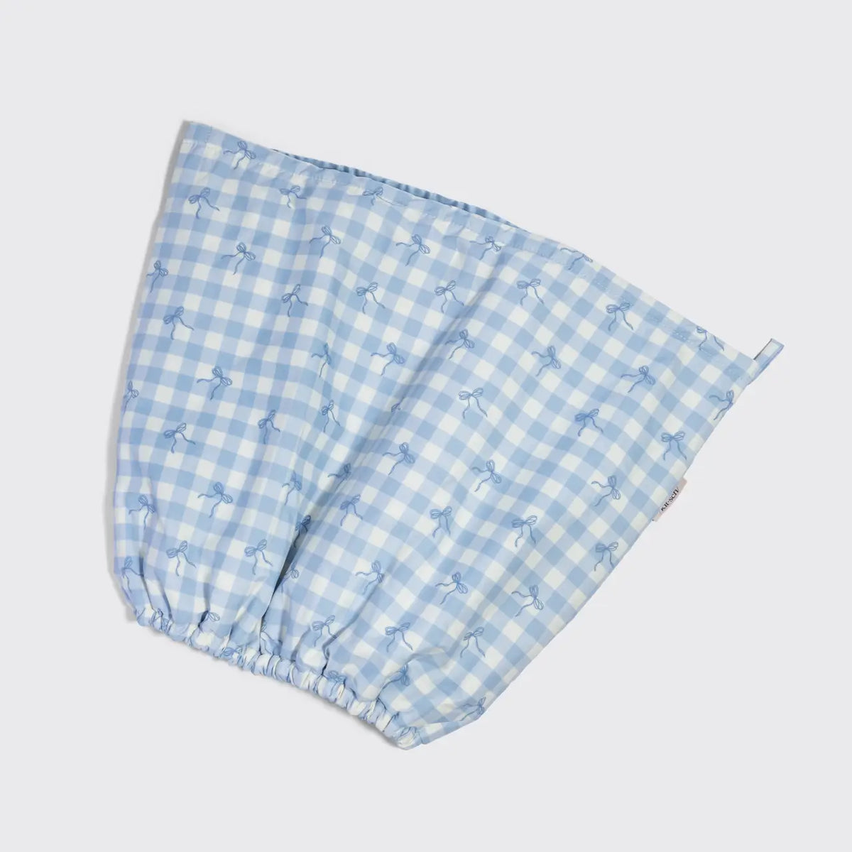 Kitsch Satin Lined Flexi Shower Cap- Gingham Blue