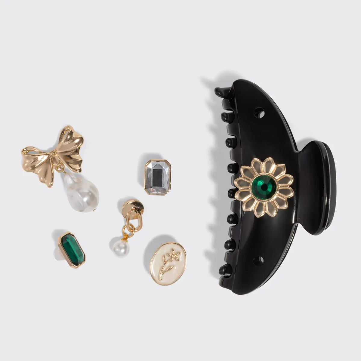 Kitsch Kitschpop™️ Curved Claw Clip 7pc Set Vintage - Black