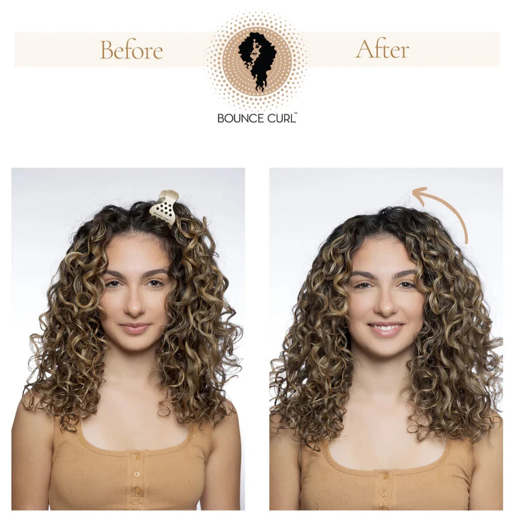 Bounce Curl Root Volume Clip Model Before & After- Curl Care