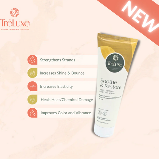 Treluxe Soothe & Restore Restorative Protein Mask Product Benefits- Curl Care