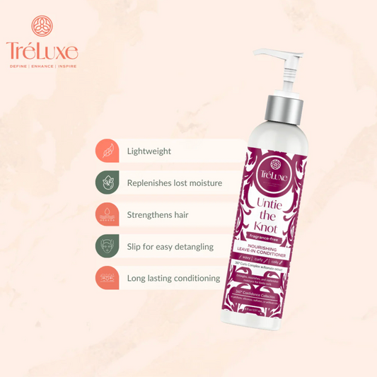 Treluxe Untie The Knot Fragrance Free Product Benefits- Curl Care