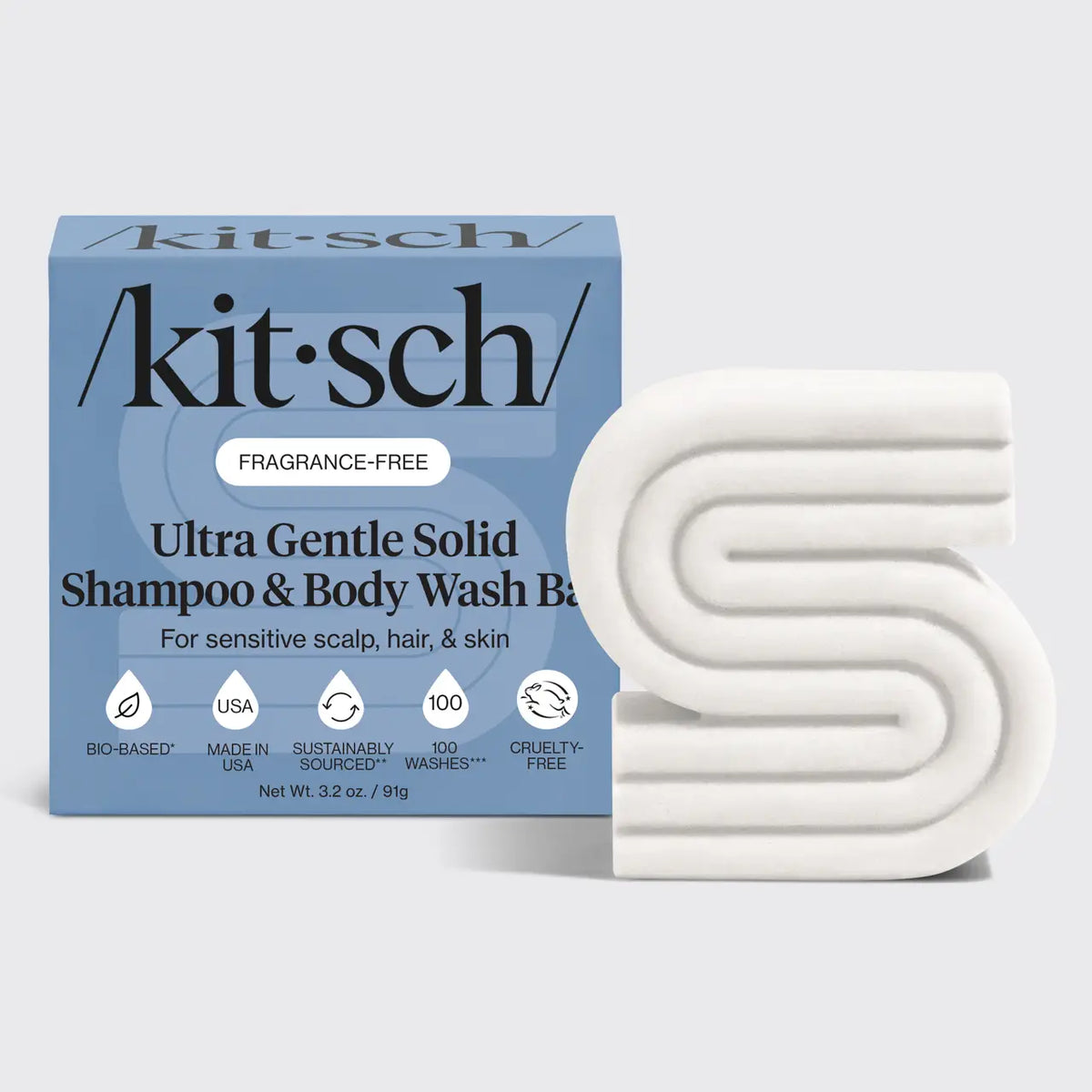 Kitsch Ultra Gentle Shampoo & Body Wash Bar 3.2oz