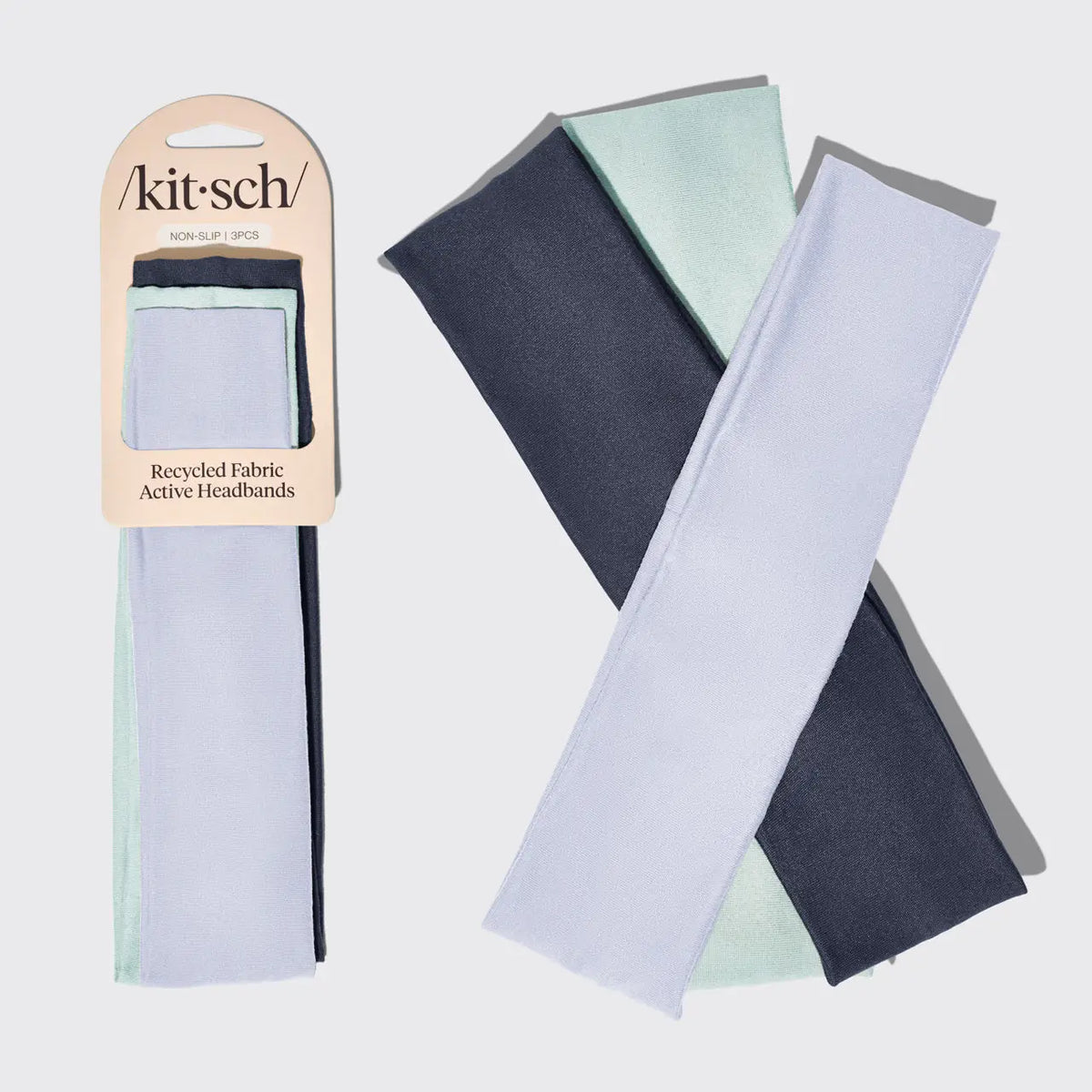 Kitsch Recycled Fabric Active Headbands 3pc Set