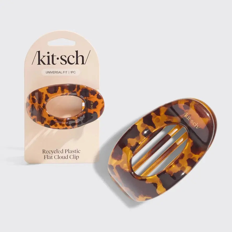 Kitsch Recycled Plastic Medium Flat Cloud Clip- Tort