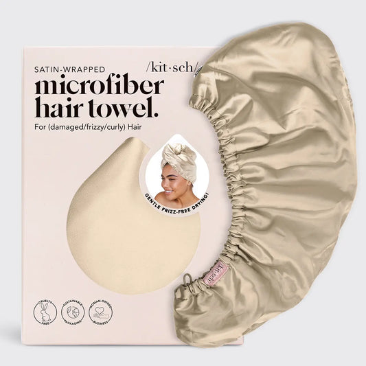 Kitsch Satin-Wrapped Hair Towel