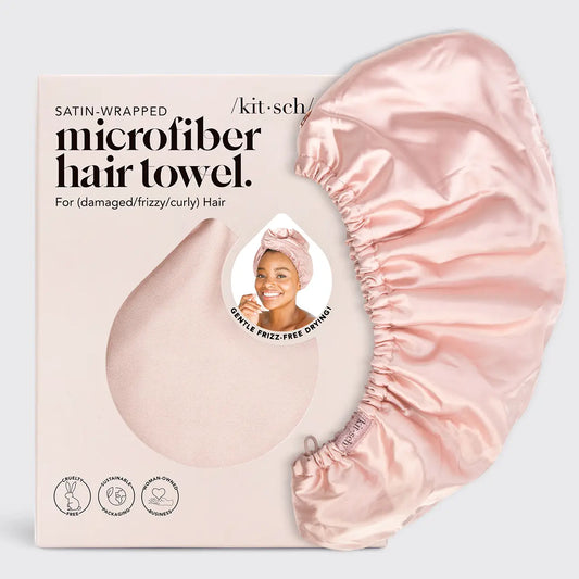 Kitsch Satin-Wrapped Hair Towel
