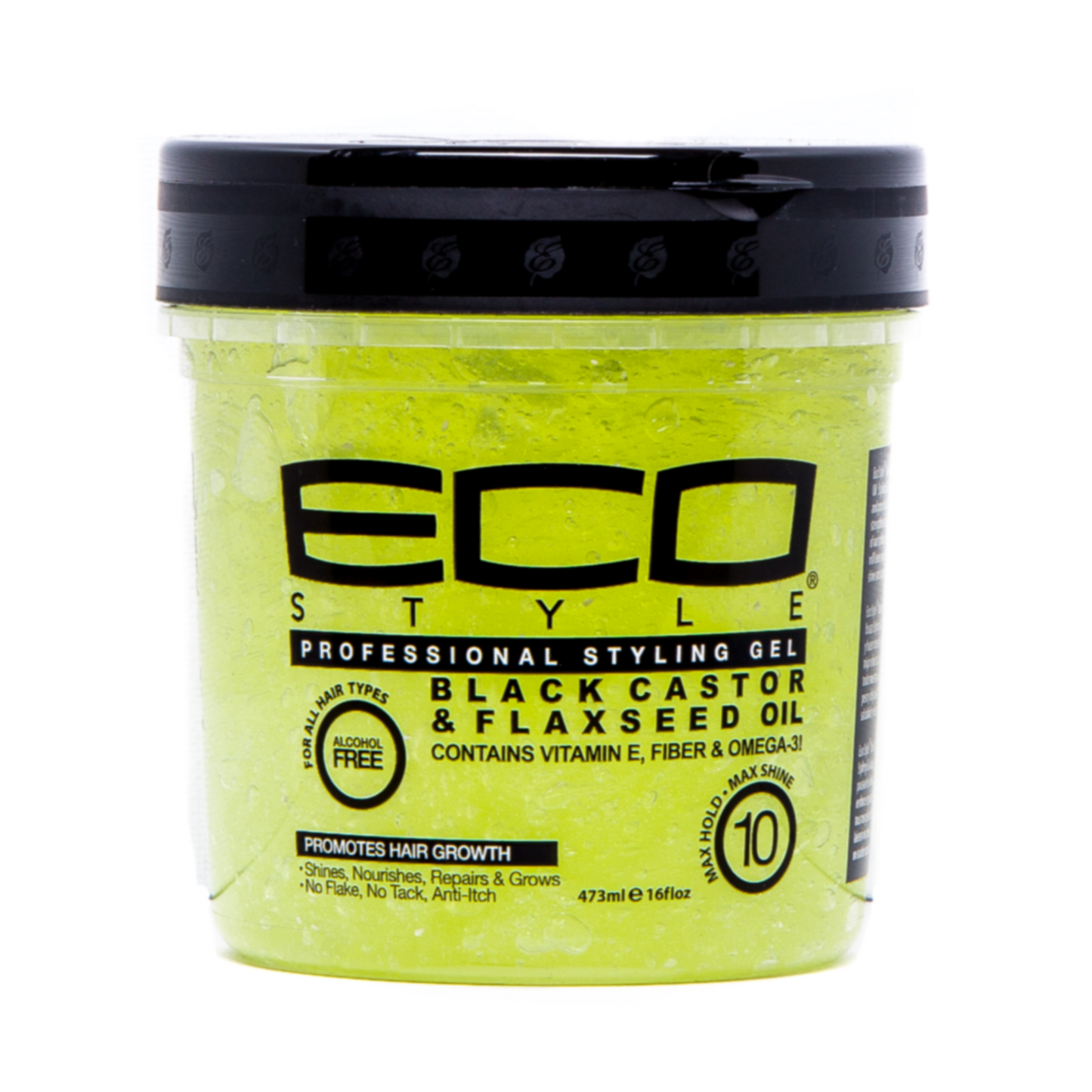 Eco Style Black Castor and Flaxseed Oil Styling Gel 473ml-Curl Care