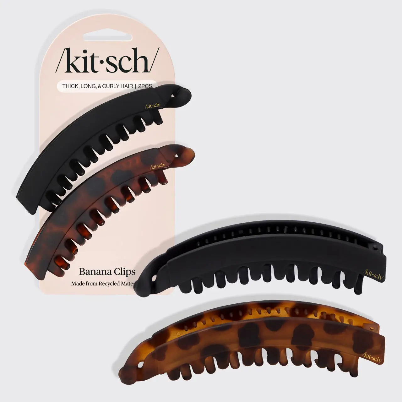 Kitsch Banana Clip 2pc- Black