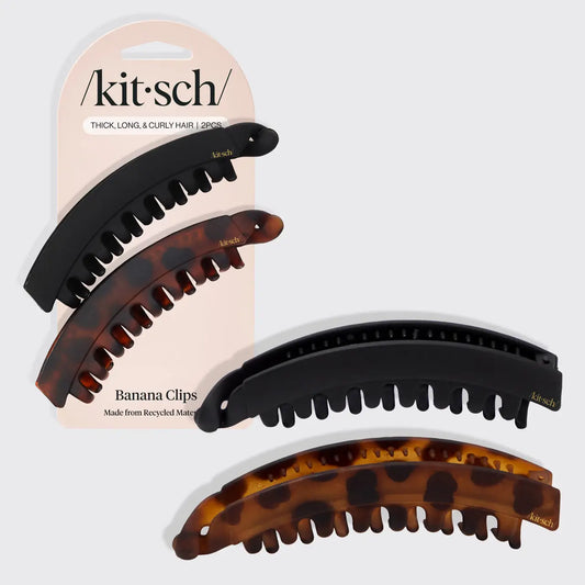 Kitsch Banana Clip 2pc- Black