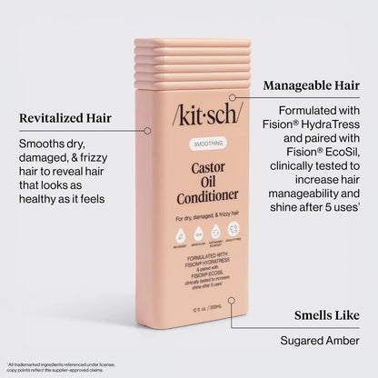 Kitsch Smoothing Castor Oil Shampoo & Conditioner Combo