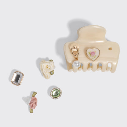 Kitsch Kitschpop™️ Cloud Clip 7pc Set Vintage - Pearlized Cream
