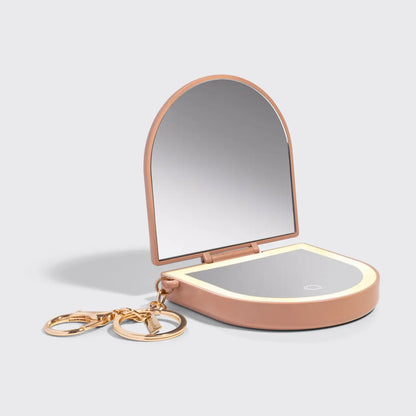 Kitsch LED Compact Mirror Keychain- Terracotta