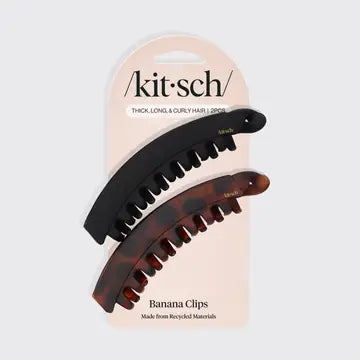 Kitsch Banana Clip 2pc- Black
