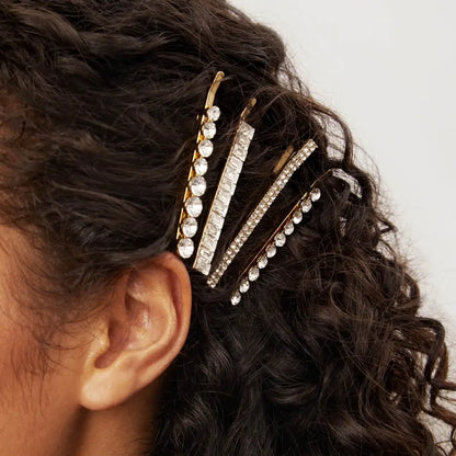 Kitsch All Dressed Up Rhinestone Bobby Pins 4PC Set