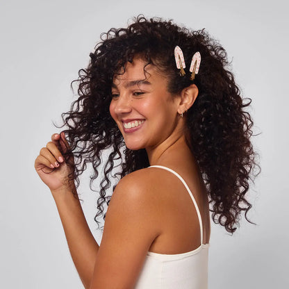 Kitsch Recycled Plastic Creaseless Clips 4pc Set- Cherry Print