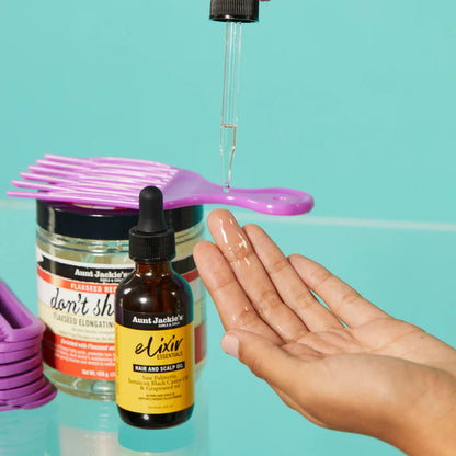 Aunt Jackie's Saw Palmetto, Jamaican Black Castor & Grapeseed Oil Elixir Hair & Scalp Oil