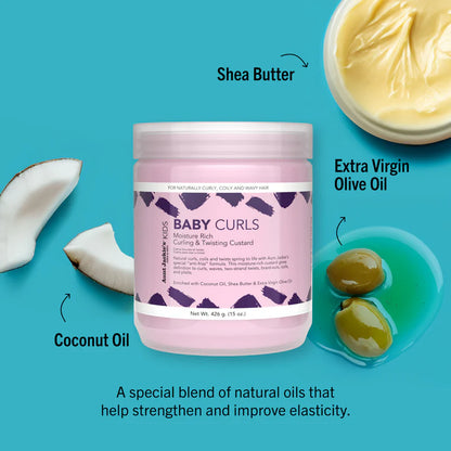 Aunt Jackie's Kids Baby Curls Moisture Rich Curling & Twisting Custard