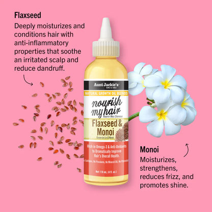 Aunt Jackie's Nourish My Hair Flaxseed & Monoi Natural Growth Oil Blend