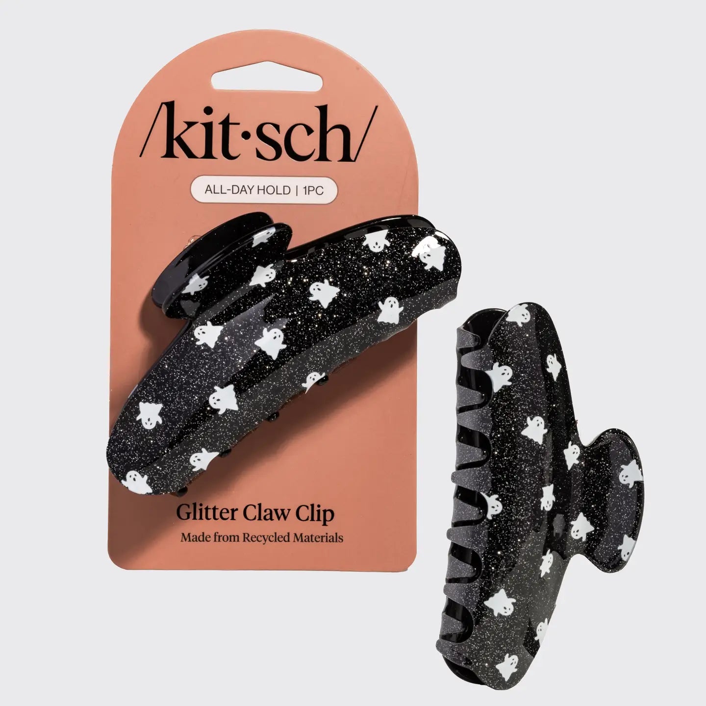Kitsch Recycled Plastic Glitter Claw Clip - Ghosts