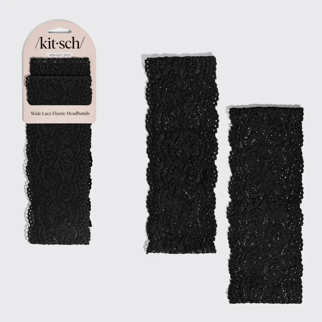 Kitsch Wide Lace Elastic Headbands 2pc Set