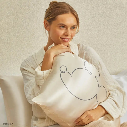 Kitsch x Mickey and Minnie Satin Pillowcase in Mrs Mouse- King Size