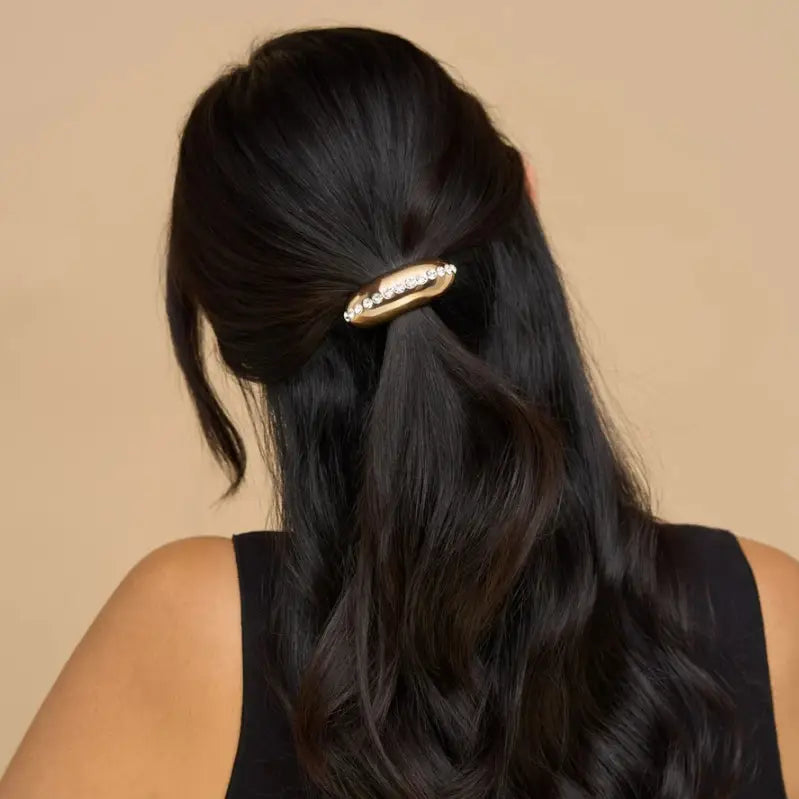 Kitsch White Rhinestone Cloud Clip