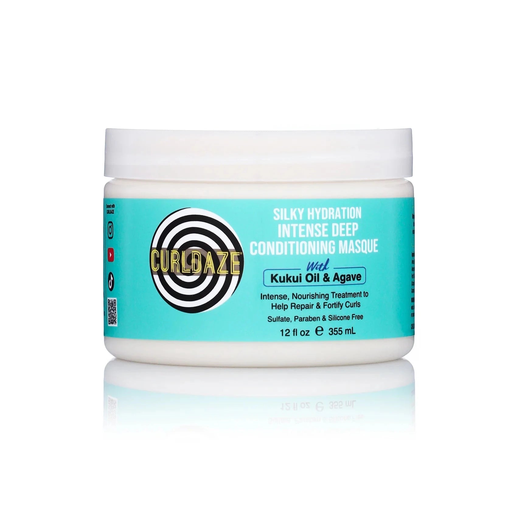 Jar of Curldaze product on a white background