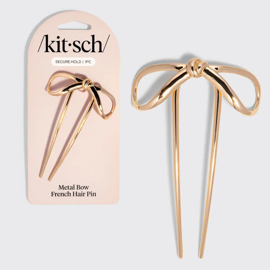 Kitsch Mini Metal Bow French Hair Pin