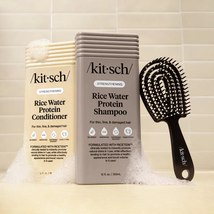 Kitsch Strengthening Rice Water Protein Shampoo & Conditioner Combo