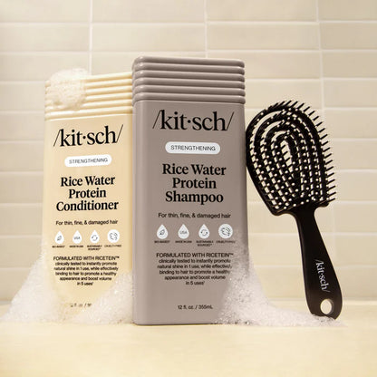 Kitsch Strengthening Rice Water Protein Shampoo & Conditioner Combo