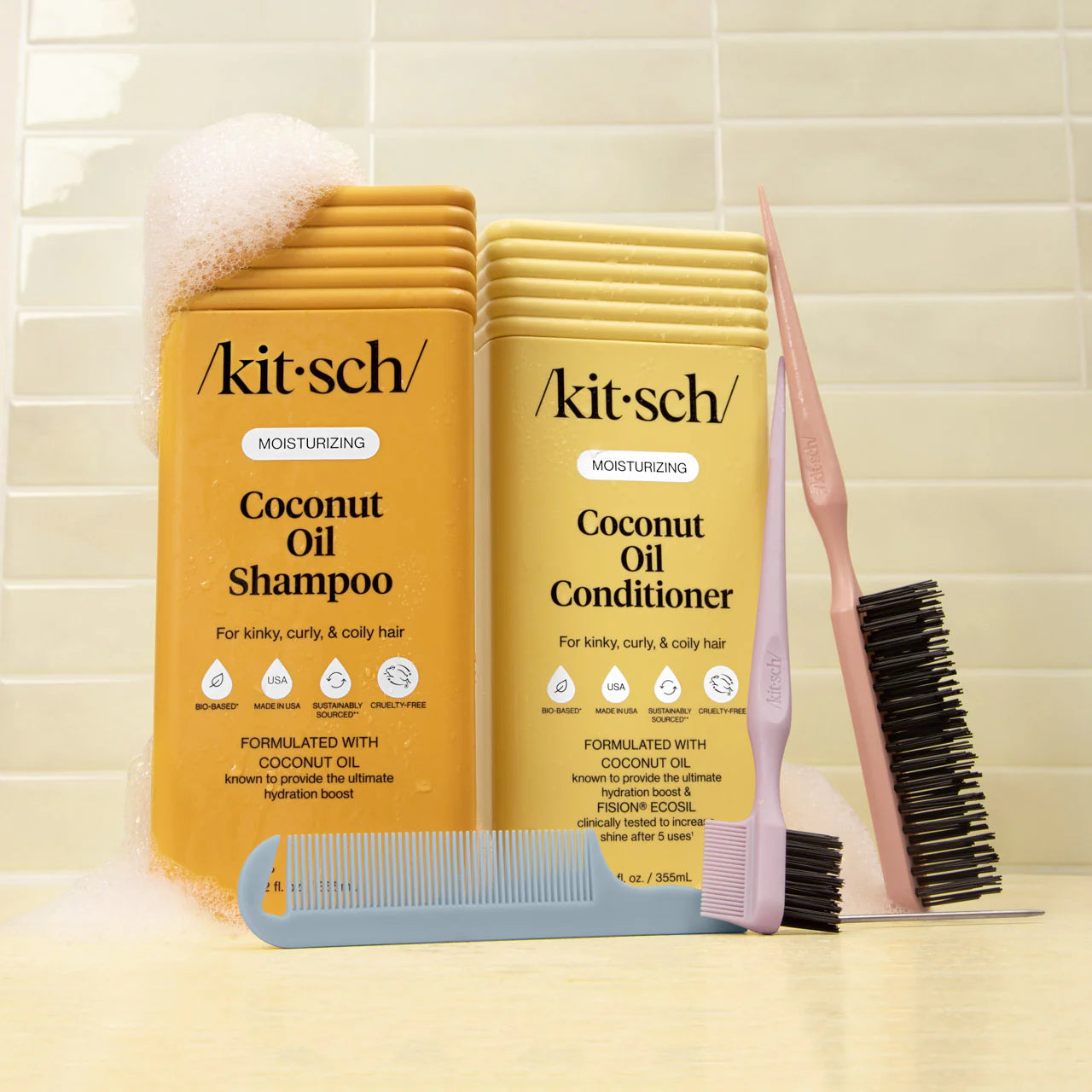 Kitsch Moisturizing Coconut Oil Shampoo & Conditioner Combo