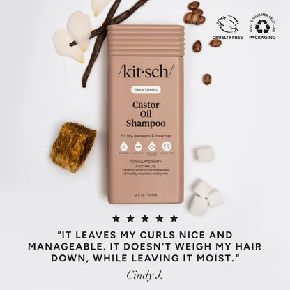 Kitsch Smoothing Castor Oil Shampoo & Conditioner Combo