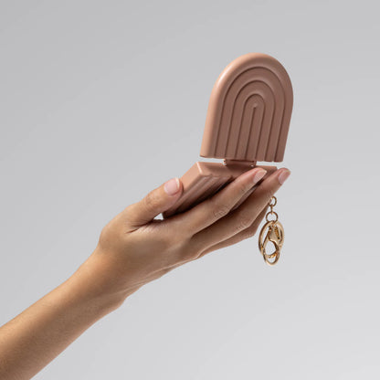 Kitsch LED Compact Mirror Keychain- Terracotta