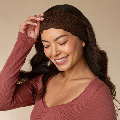 Kitsch Wide Lace Elastic Headbands 2pc Set