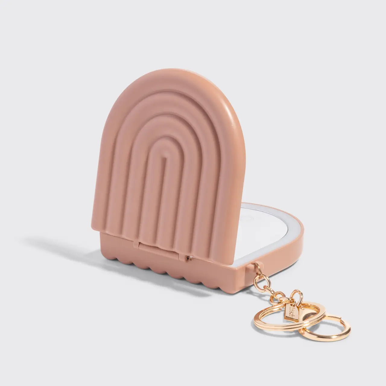Kitsch LED Compact Mirror Keychain- Terracotta