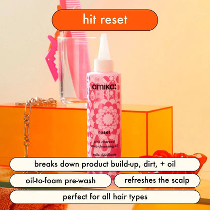 Amika Reset Pink Charcoal Scalp Cleansing Oil 200ml