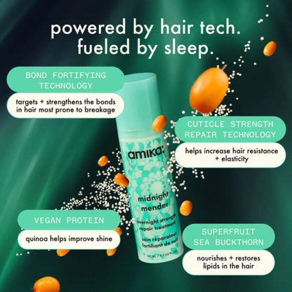 Amika Midnight Mender Overnight Strength Repair Treatment 100ml